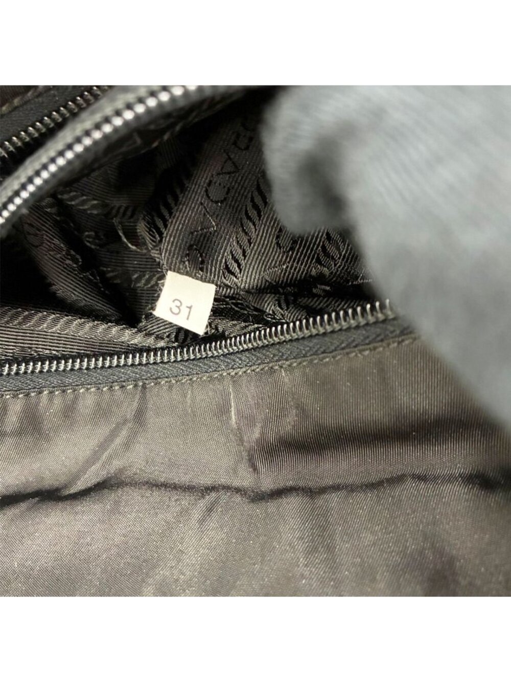 Prada Handbag Black Tessuto Triangle Logo Tote - Picture 10 of 12
